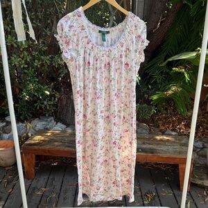 Lauren by Ralph Lauren Floral Dress with lace trim 100% Cotton